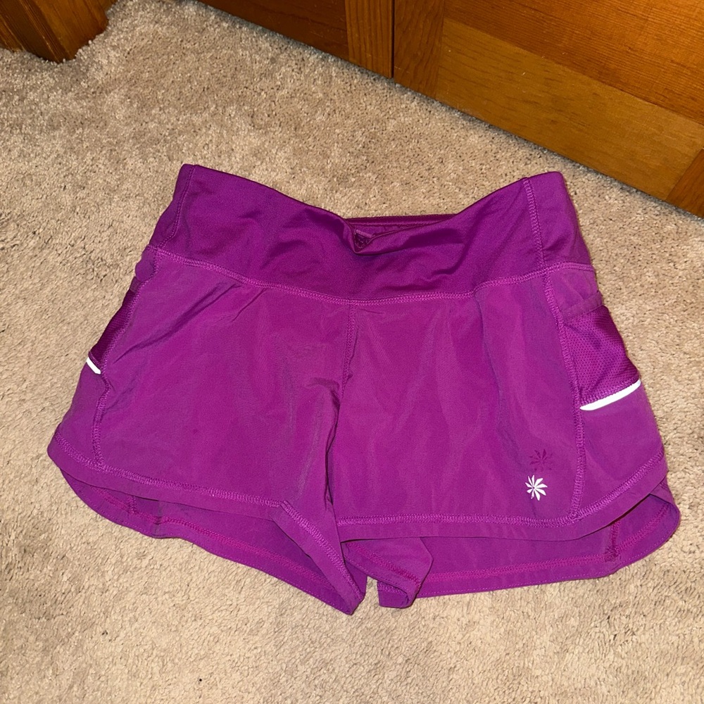 Athleta Purple Athletic Shorts Moisture-Wicking Lightweight